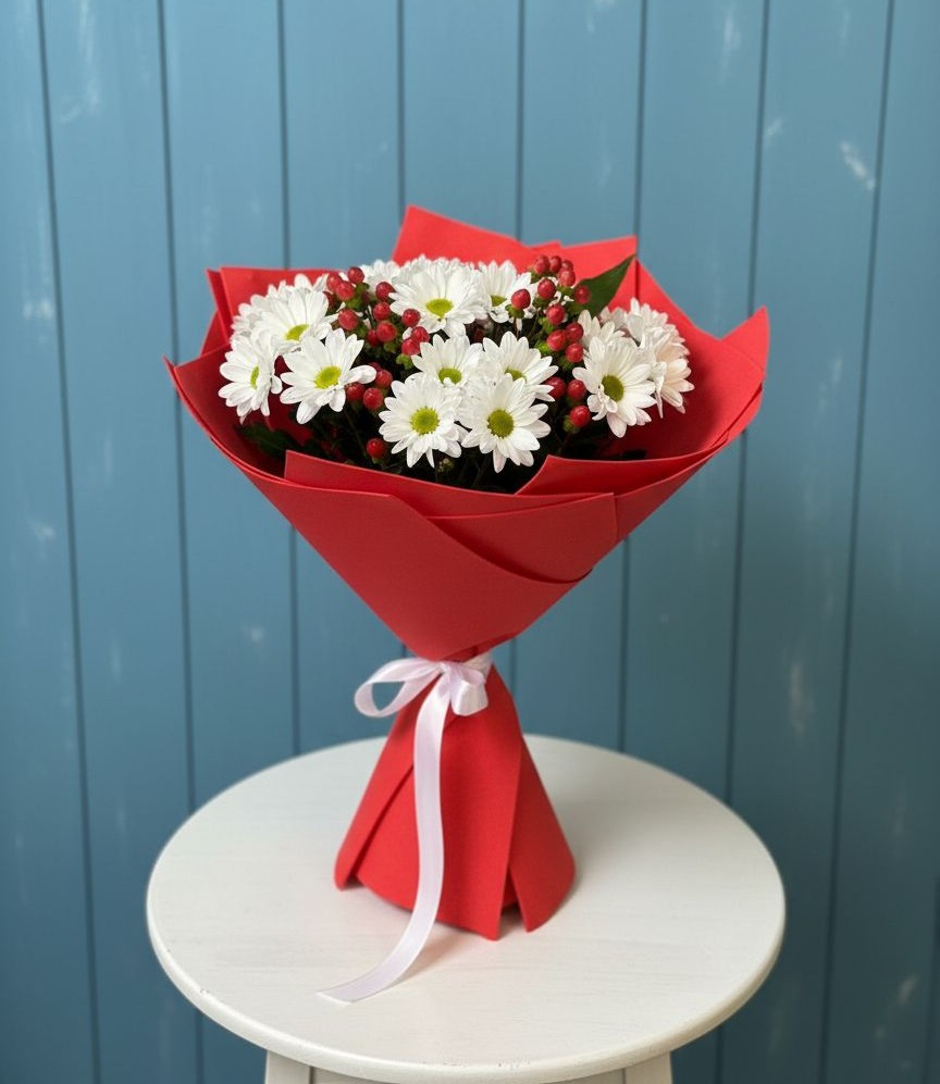 Букет цветов из: Хризантемы в Новоильинске