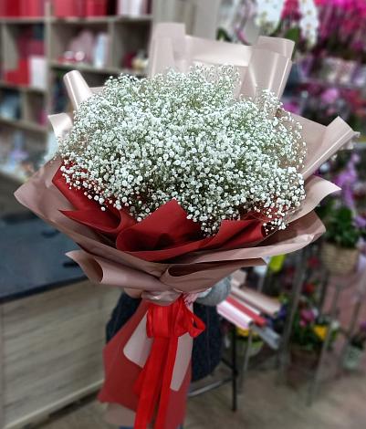 Букет цветов из: Гипсофила в Новоильинске