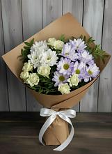 Букет цветов из:  Хризантемы и Розы в Новоильинске