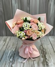 Букет цветов из:  Гвоздики, Розы и Хризантемы #REPLACE_PRED# Новоильинске