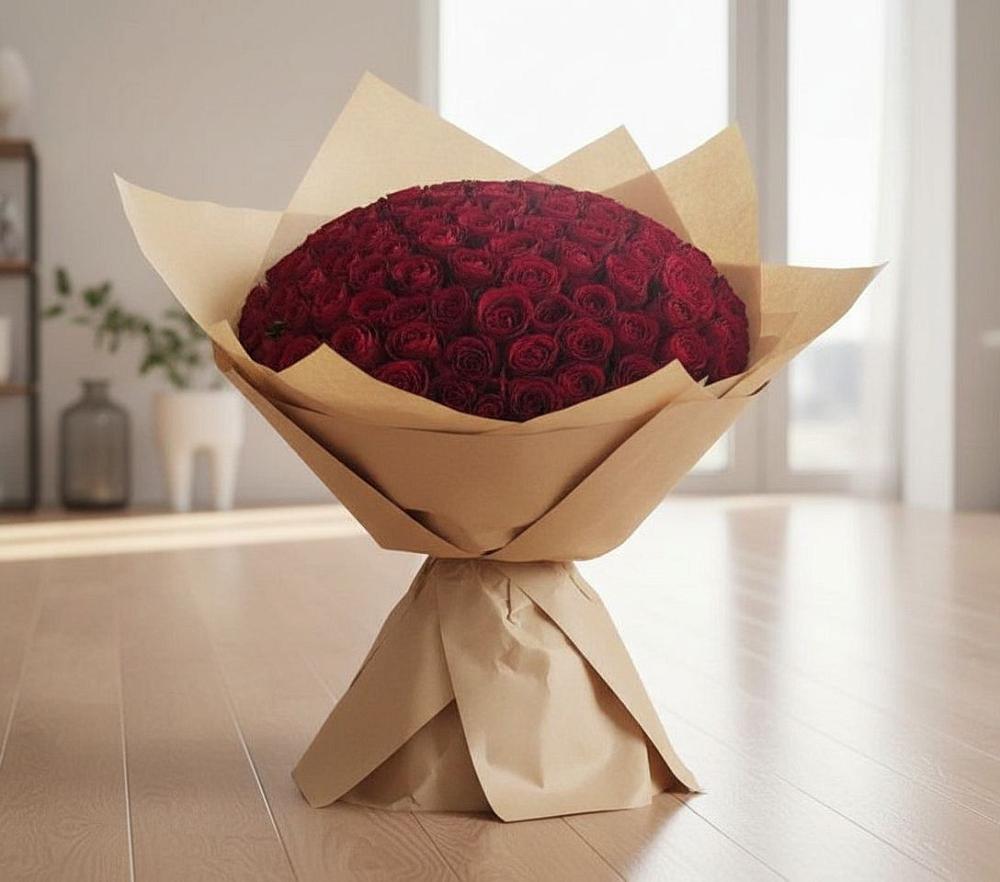 Букет 101 Красная роза в Новоильинске
