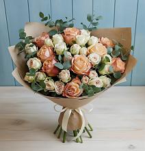 Букет цветов из:  Альстромерии и Розы в Новоильинске