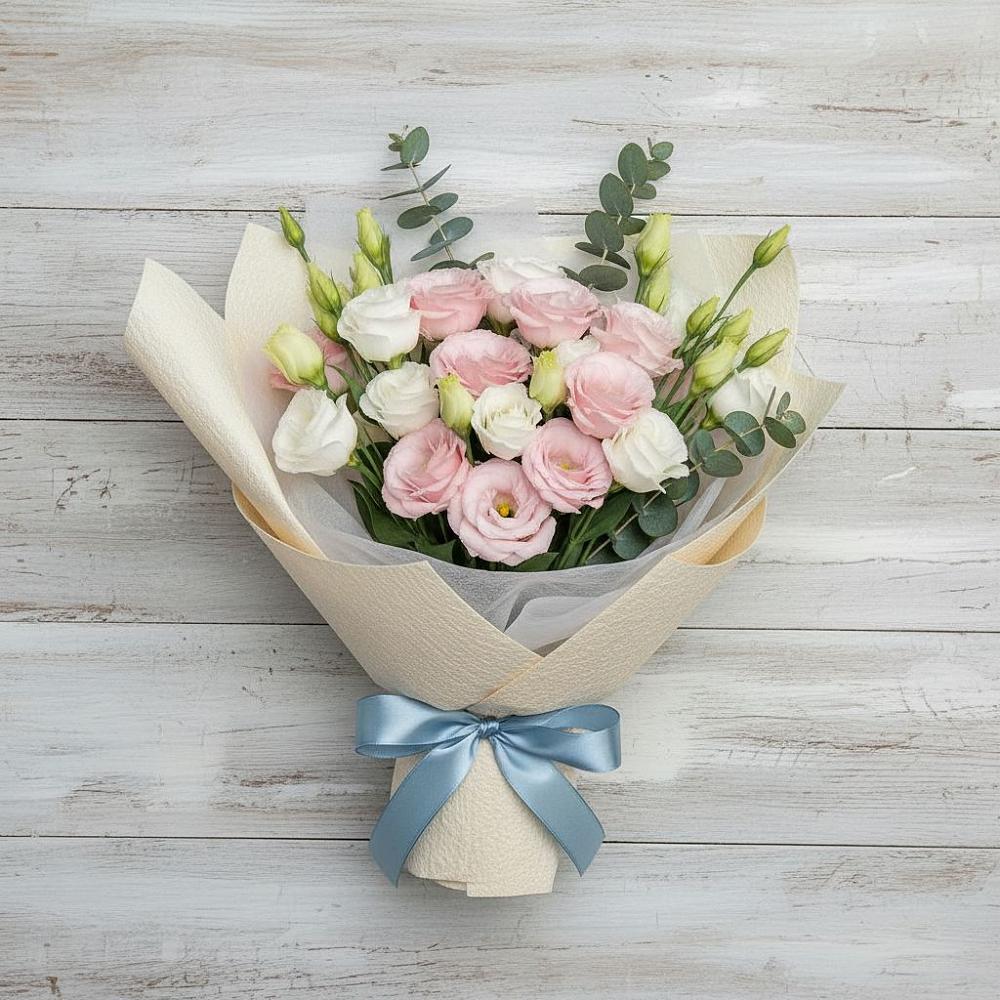 Букет цветов из: Лизиантусы в Новоильинске